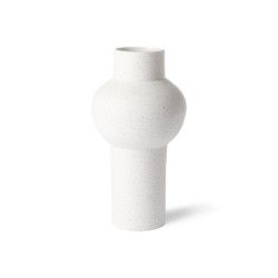 Speckled clay vase round M
